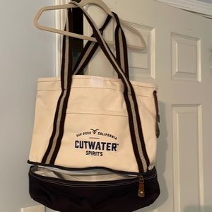 Cutwater Spirits bag with cooler in bottom of bag